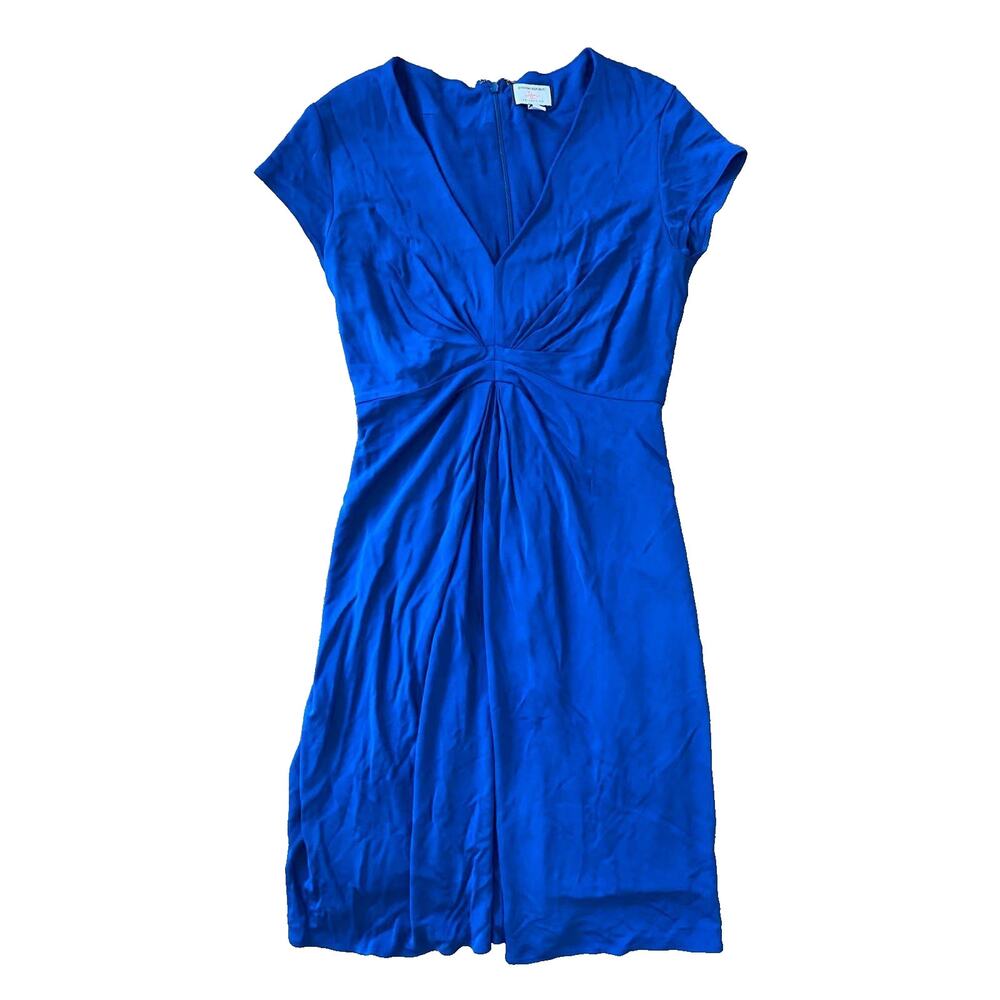 Banana Republic x Issa London Blue Teal Dress Cap Sleeve Knee Length Size 2